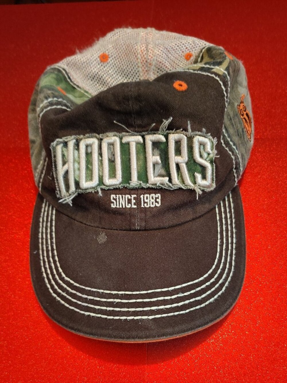 HOOTERS Baseball Hat Since 1983 Owl Adjustable Embroidered Mesh Back